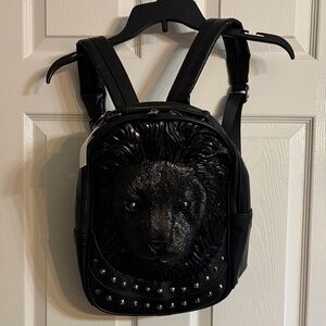 Elegant Black Lion Backpack